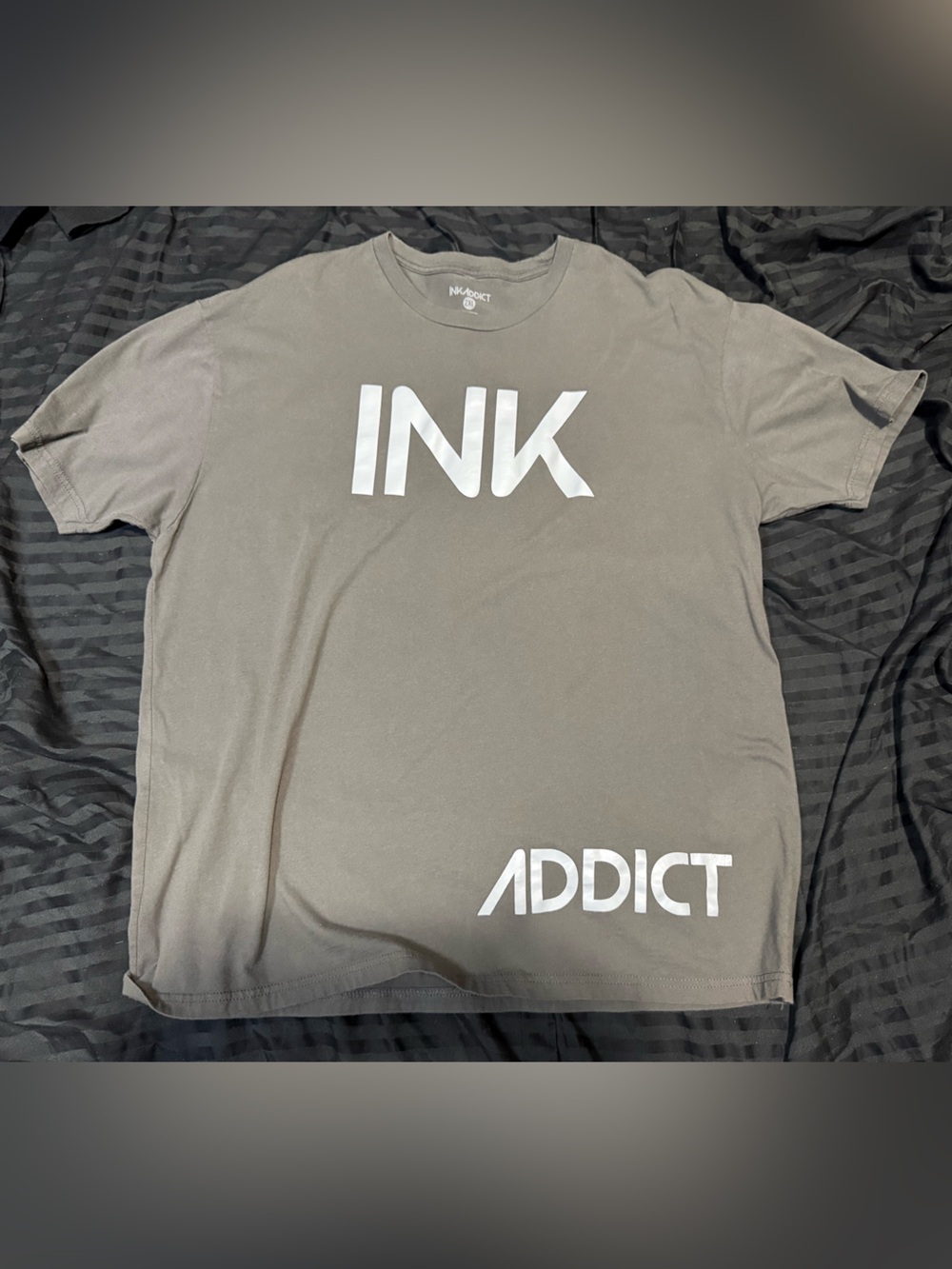 INK ADDICT Men's Short Sleeve Graphic Tee — Gray